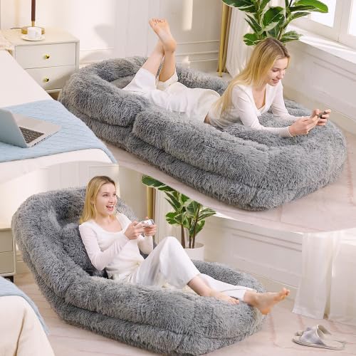 3-in-1 Upholstered Human Dog Bed for Adults & Pets